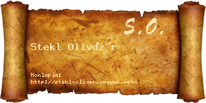 Stekl Olivér névjegykártya